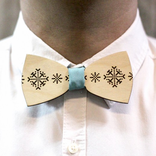 Деревянная галстук-бабочка из фанеры AB012